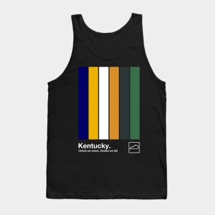 Kentucky State Flag // Original Minimalist Artwork Poster Design Tank Top